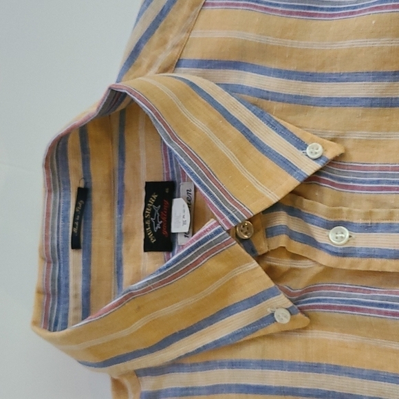 Paul & Shark Yellow & Blue Striped Button-Up Shirt - Picture 5 of 8